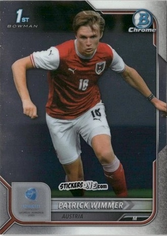 Figurina Patrick Wimmer - Bowman Chrome Road To Uefa U21 Euros 2022 n. 123 - Topps