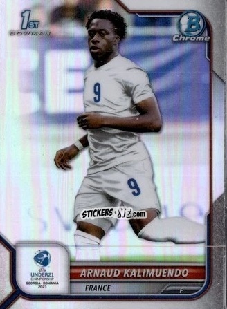 Figurina Arnaud Kalimuendo - Bowman Chrome Road To Uefa U21 Euros 2022 n. 125 - Topps