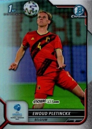 Sticker Ewoud Pletinckx - Bowman Chrome Road To Uefa U21 Euros 2022 n. 127 - Topps
