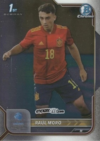 Sticker Raul Moro - Bowman Chrome Road To Uefa U21 Euros 2022 n. 128 - Topps