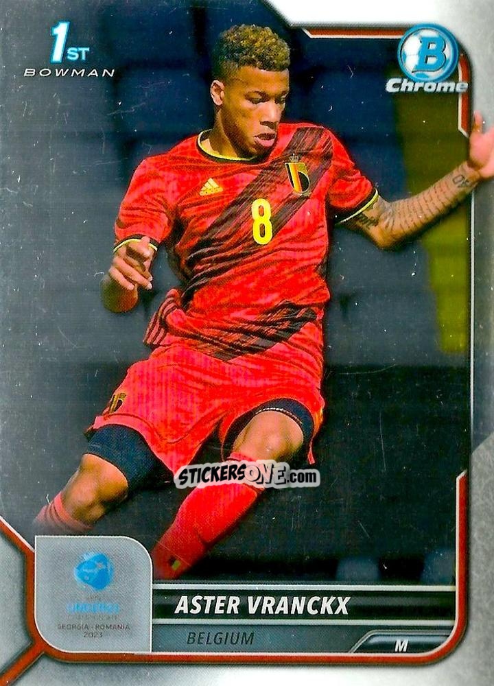 Figurina Aster Vranckx - Bowman Chrome Road To Uefa U21 Euros 2022 n. 130 - Topps