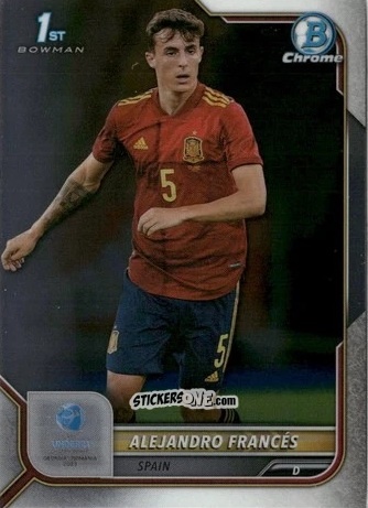 Figurina Alejandro Frances - Bowman Chrome Road To Uefa U21 Euros 2022 n. 136 - Topps