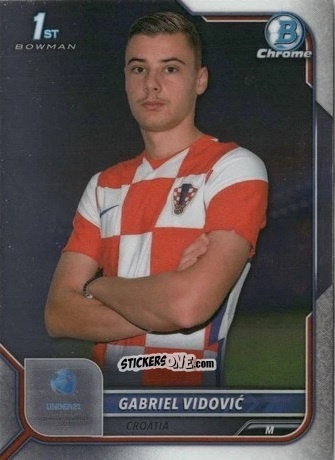 Cromo Gabriel Vidovic - Bowman Chrome Road To Uefa U21 Euros 2022 n. 138 - Topps