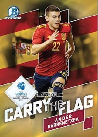 Sticker Ander Barrenetxea - Bowman Chrome Road To Uefa U21 Euros 2022 n. CF-6 - Topps