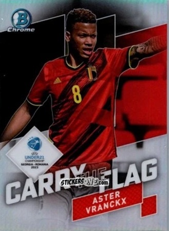 Cromo Aster Vranckx - Bowman Chrome Road To Uefa U21 Euros 2022 n. CF-10 - Topps