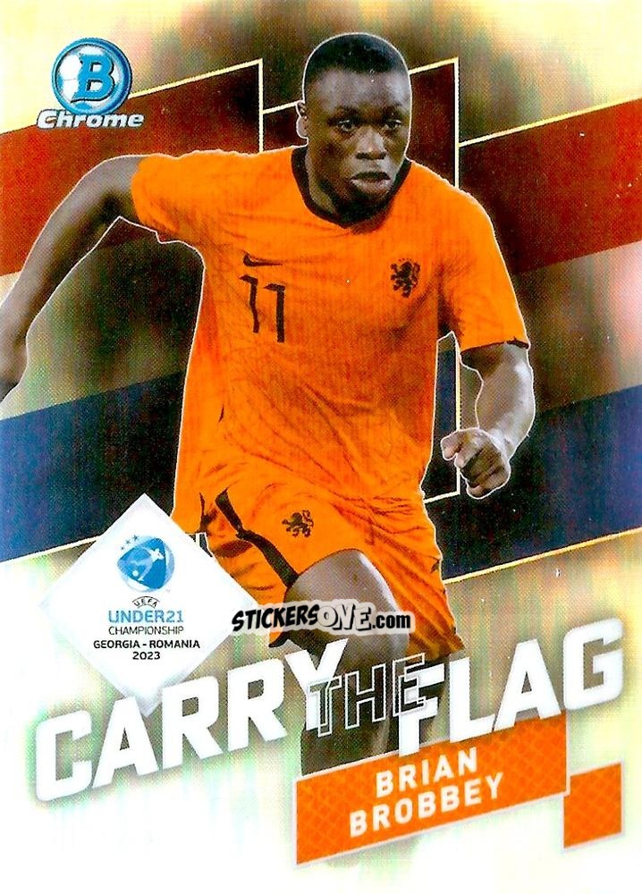 Sticker Brian Brobbey - Bowman Chrome Road To Uefa U21 Euros 2022 n. CF-14 - Topps