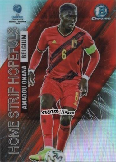 Sticker Amadou Onana - Bowman Chrome Road To Uefa U21 Euros 2022 n. HS-3 - Topps
