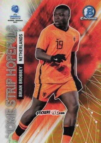 Sticker Brian Brobbey - Bowman Chrome Road To Uefa U21 Euros 2022 n. HS-11 - Topps