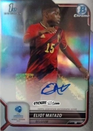 Sticker Eliot Matazo - Bowman Chrome Road To Uefa U21 Euros 2022 n. CA-EM - Topps