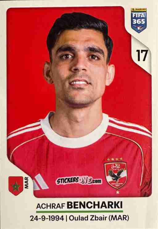 Sticker Achraf Bencharki - Fifa 365 2026 n. 77 - Panini