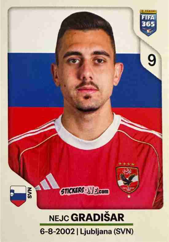 Sticker Nejc Gradišar - Fifa 365 2026 n. 79 - Panini