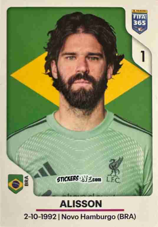 Cromo Alisson Becker - Fifa 365 2026 n. 81 - Panini