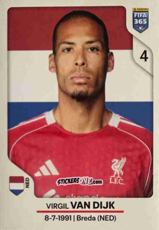 Figurina Virgil Van Dijk - Fifa 365 2026 n. 82 - Panini