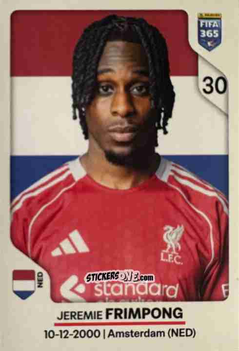Cromo Jeremie Frimpong - Fifa 365 2026 n. 84 - Panini