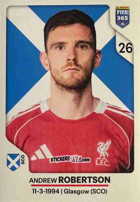 Figurina Andrew Robertson - Fifa 365 2026 n. 85 - Panini