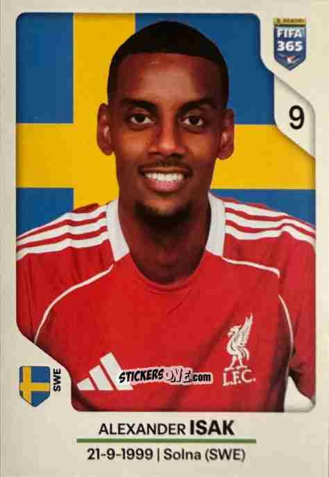 Sticker Alexander Isak - Fifa 365 2026 n. 92 - Panini