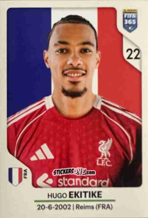 Figurina Hugo Ekitiké - Fifa 365 2026 n. 95 - Panini