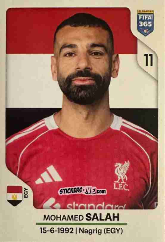 Cromo Mohamed Salah - Fifa 365 2026 n. 97 - Panini