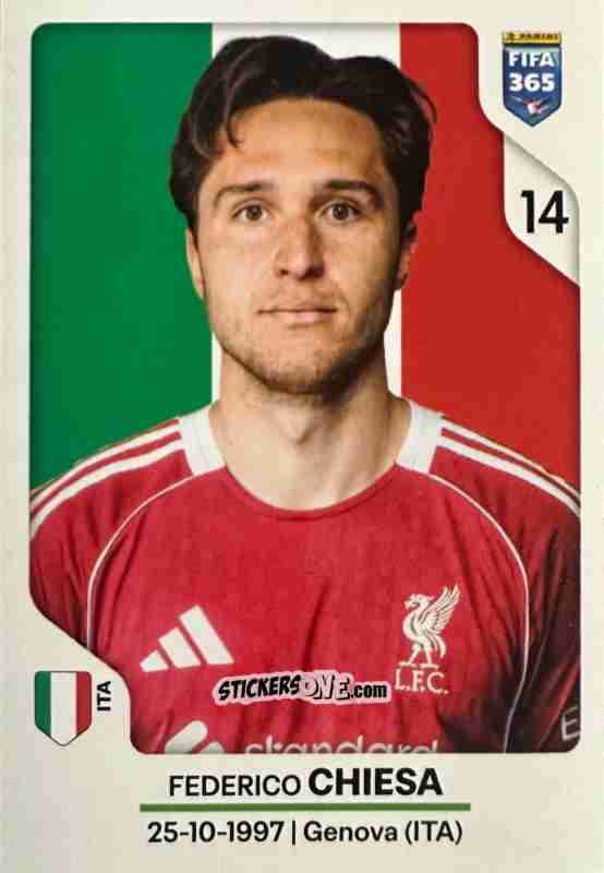 Sticker Federico Chiesa - Fifa 365 2026 n. 98 - Panini