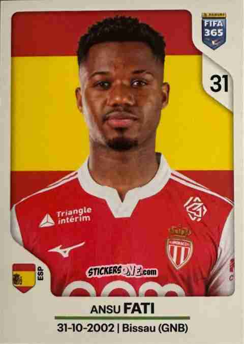 Sticker Ansu Fati - Fifa 365 2026 n. 114 - Panini