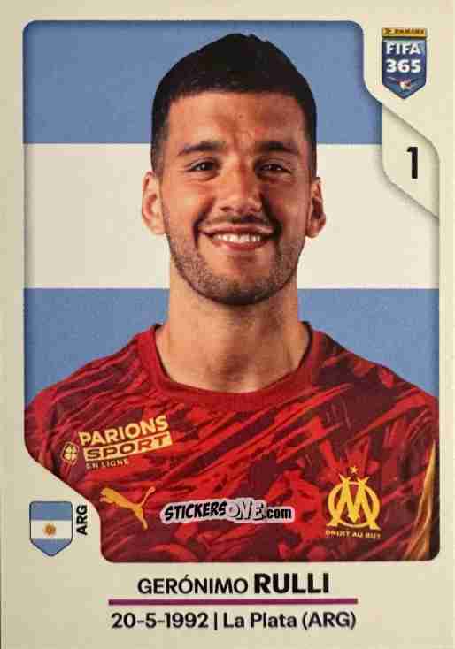 Cromo Gerónimo Rulli - Fifa 365 2026 n. 117 - Panini