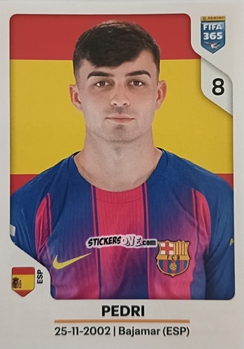 Sticker Pedri (FC Barcelona) - Fifa 365 2026 n. 136 - Panini