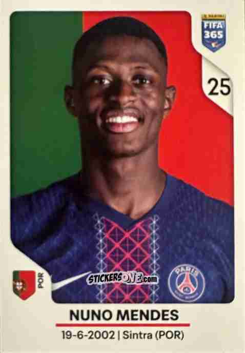 Sticker Nuno Mendes - Fifa 365 2026 n. 158 - Panini
