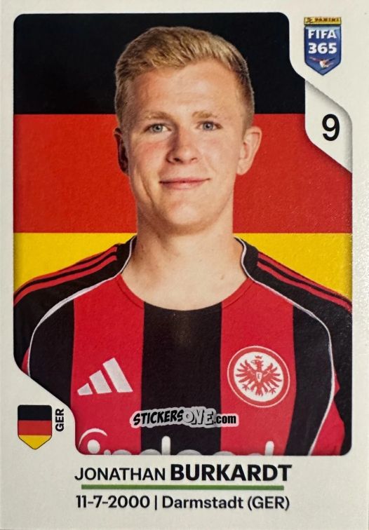 Figurina Jonathan Burkardt - Fifa 365 2026 n. 205 - Panini