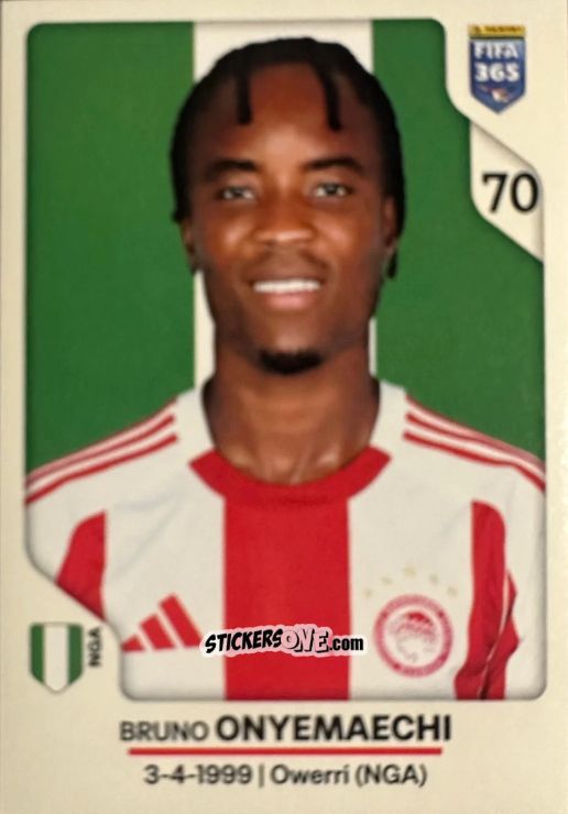 Cromo Bruno Onyemaechi - Fifa 365 2026 n. 213 - Panini