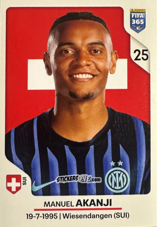 Figurina Manuel Akanji - Fifa 365 2026 n. 263 - Panini