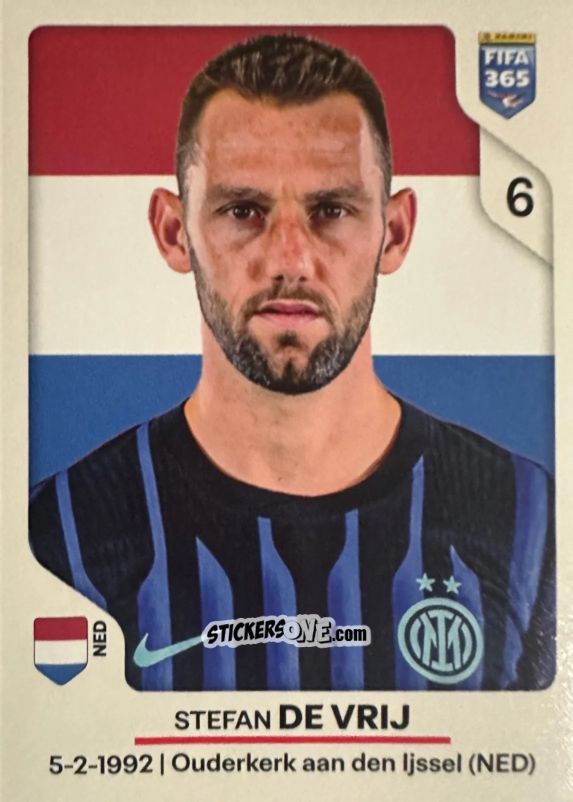 Figurina Stefan de Vrij - Fifa 365 2026 n. 265 - Panini
