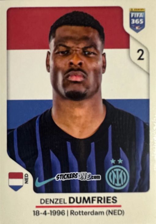 Sticker Denzel Dumfries - Fifa 365 2026 n. 268 - Panini