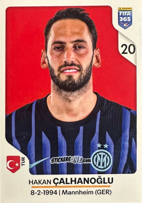 Figurina Hakan Çalhanoğlu - Fifa 365 2026 n. 272 - Panini