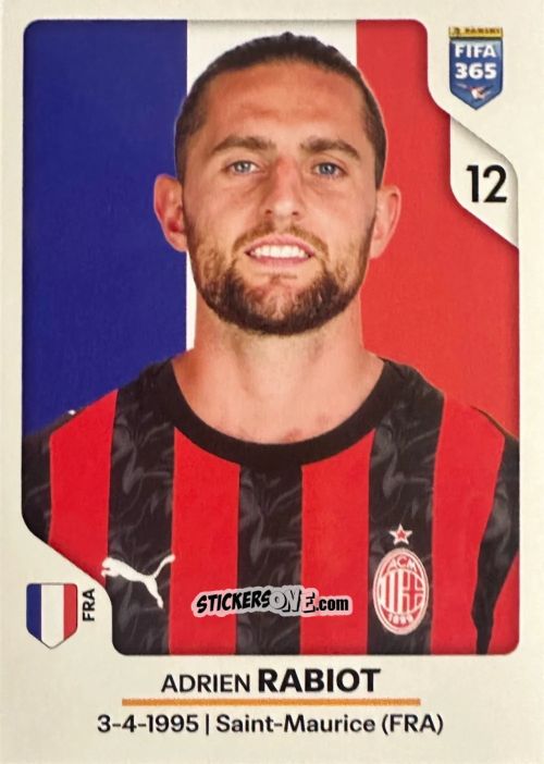 Cromo Adrien Rabiot - Fifa 365 2026 n. 284 - Panini
