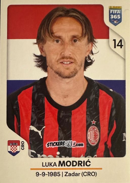 Cromo Luka Modrić - Fifa 365 2026 n. 289 - Panini