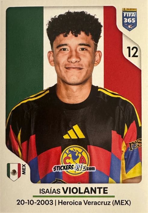 Sticker Isaías Violante - Fifa 365 2026 n. 307 - Panini