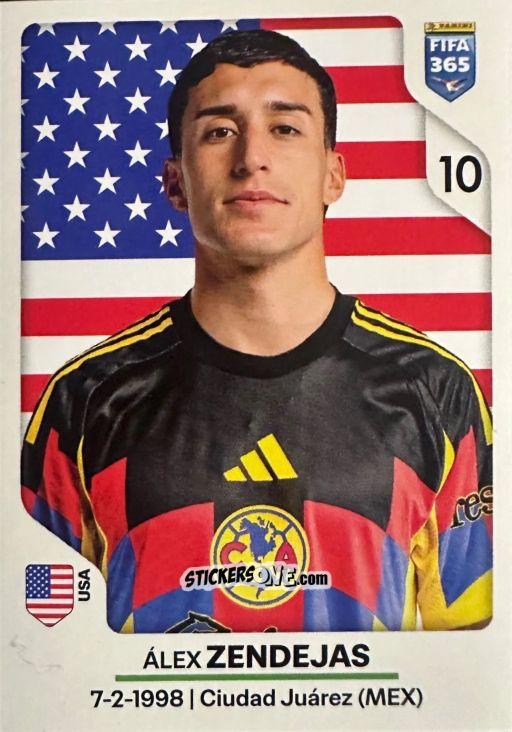 Sticker Álex Zendejas - Fifa 365 2026 n. 308 - Panini