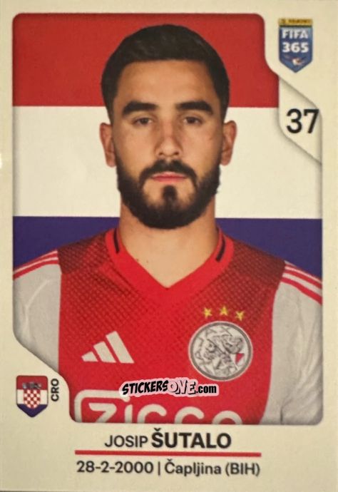 Cromo Josip Šutalo - Fifa 365 2026 n. 316 - Panini