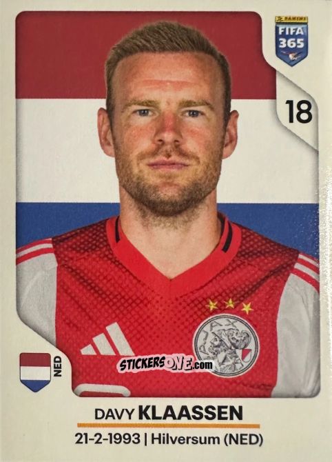 Cromo Davy Klaassen - Fifa 365 2026 n. 325 - Panini