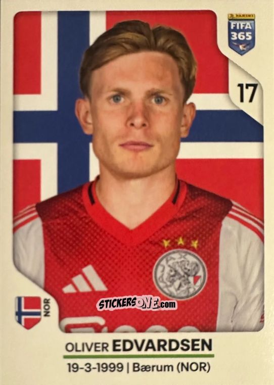 Sticker Oliver Edvardsen - Fifa 365 2026 n. 330 - Panini