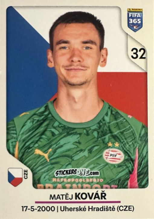 Figurina Matěj Kovář - Fifa 365 2026 n. 333 - Panini