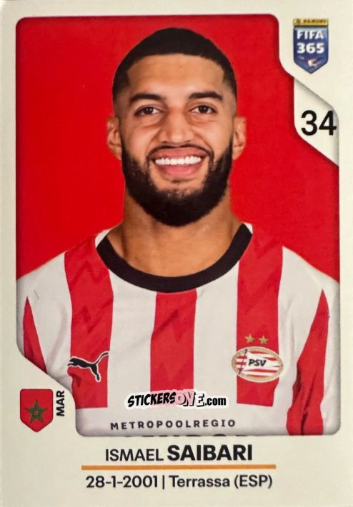 Sticker Ismael Saibari - Fifa 365 2026 n. 340 - Panini