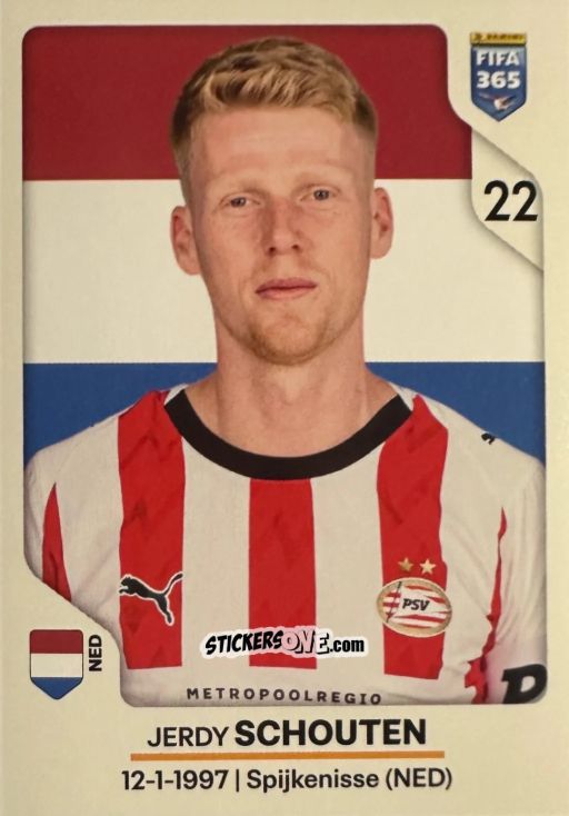 Cromo Jerdy Schouten - Fifa 365 2026 n. 342 - Panini