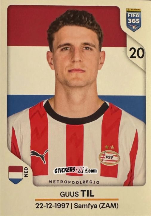 Sticker Guus Til - Fifa 365 2026 n. 343 - Panini