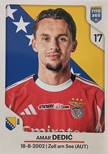 Cromo Amar Dedic - Fifa 365 2026 n. 373 - Panini