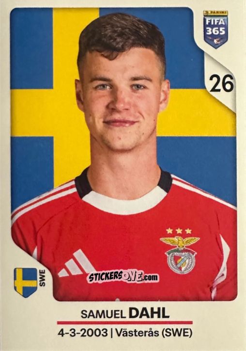 Cromo Samuel Dahl - Fifa 365 2026 n. 375 - Panini