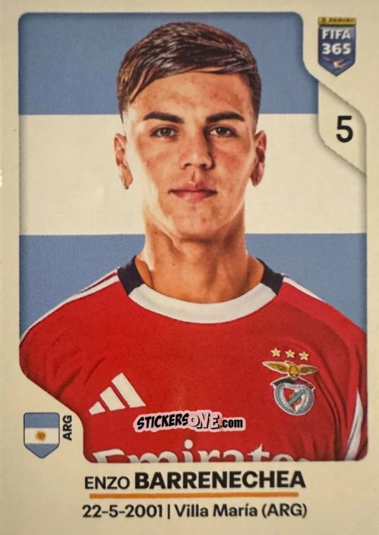 Sticker Enzo Barrenechea - Fifa 365 2026 n. 378 - Panini
