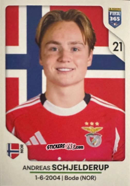 Cromo Andreas Schjelderup - Fifa 365 2026 n. 384 - Panini