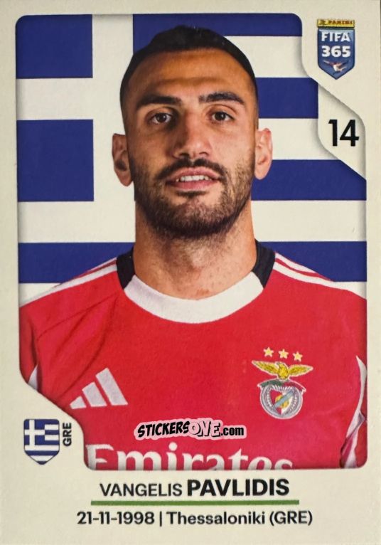 Cromo Vangelis Pavlidis - Fifa 365 2026 n. 386 - Panini