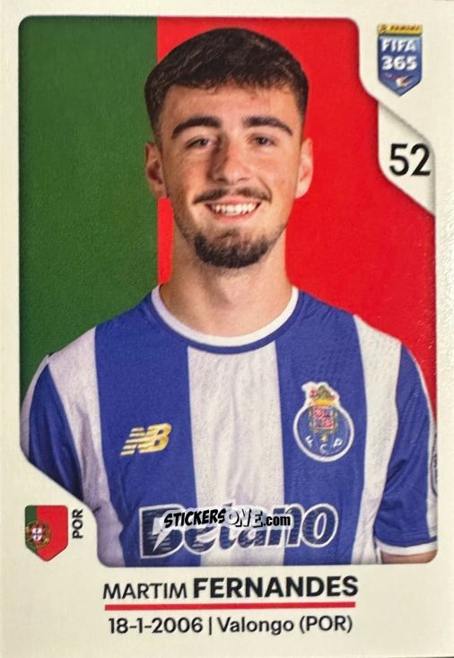 Cromo Martim Fernandes - Fifa 365 2026 n. 391 - Panini